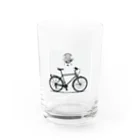 二宮大輔の自転車ロゴ Water Glass :front