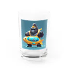 ganeshaのおもちゃの潜水艦でかわいいゴリラに出会おう Water Glass :front