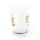mushizuDASHのトラ猫の魚いじめ Water Glass :front