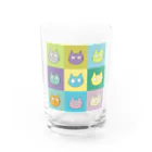 でんぼうのねこがいっぱいいる Water Glass :front