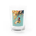 AQUAMETAVERSEの花ブランコに揺られ喜ぶ女の子　ラフルール　1859 Water Glass :front