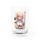 美少女学院の金髪美少女　七海ちゃん　制服 Water Glass :front