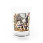 noririnoのウサギの親子 Water Glass :front