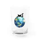 amecatsの地球と黒猫 Water Glass :front
