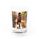 ふりむいての雨上がりの路地裏 Water Glass :front