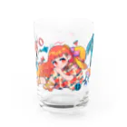 カノコの夏の誕生日星座グラス(背景無し) Water Glass :front