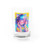 no_mi_Ke08のメガネの可愛い女の子のキャラクター Water Glass :front