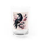 SETURAのサクラ&カラス Water Glass :front