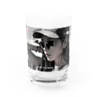 A&MのCool girl【モノクロ】 Water Glass :front