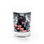 moriyama1981の歌を歌う黒猫 Water Glass :front