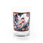 大正ロマン・昭和モダンの紅葉の妖精　精霊　 Water Glass :front