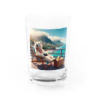 ソラノカナタのハワイを満喫するシロクマ Water Glass :front