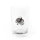 nandAのクモ柄 グラス前面