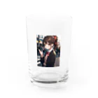 可愛い女の子グッズ販売の可愛いJKポニーテール Water Glass :front