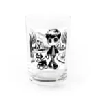 お仕事行きますかねの愛犬とお散歩 Water Glass :front