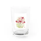 セクシーキャットのコスモスの花 Water Glass :front