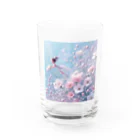 2024billionの花と宝石の妖精4月1 Water Glass :front