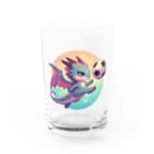 幸運アイテムデポの幸運の翼ドラゴンキック Water Glass :front