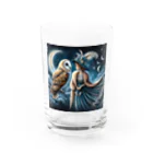 SWQAのフクロウと彼女 Water Glass :front