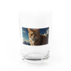 ADOのこちらを見つめる猫 Water Glass :front