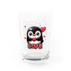 まんじゅ王国のペンギンのかわいらしさ全開！ Water Glass :front