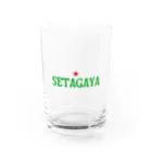 せたが屋さんの世田谷グッズ　グリーンロゴ（setagaya item） Water Glass :front