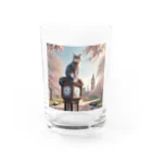 Sugar_Laの時計台とネコ Water Glass :front