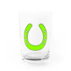 umajoの馬蹄（ホースシュー）Yellow Green Water Glass :front