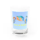 Tamon-TamonのLove & Peace ブルードット Water Glass :front