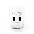 yuko_suzukiのニュートンの万有引力の法則と猫 Water Glass :front