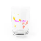 あすたんしょっぷのかわいいロゴふちなしver. Water Glass :front