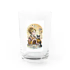 RoseTarot888Shopの着物女性とチワワ Water Glass :front