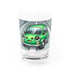 kawadangoのかわいい緑の車 Water Glass :front