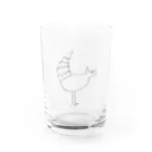 我が家の画伯たちのむぎちゃんのプテラノドン Water Glass :front