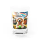 アニマルペイントの犬のグッズ Water Glass :front