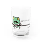 ヤマダマinSUZURIのかえるの事務員さん Water Glass :front