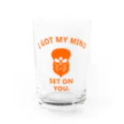 『NG （Niche・Gate）』ニッチゲート-- IN SUZURIのI GOT MY MIND SET ON YOU.(橙) Water Glass :front