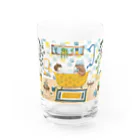 ブルーグリーンの楽しいバスタイム Water Glass :front