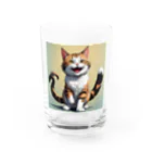 manaco-のふたまた猫ちゃん グラス前面