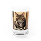 manaco-の覗き猫ちゃん Water Glass :front