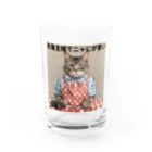 こけしの専業主婦でニャにが悪い Water Glass :front