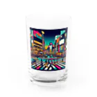 テクノ浮世絵の新旧交差点 - 渋谷スクランブル Water Glass :front