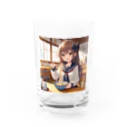 SWQAのうどんを食べるjk Water Glass :front