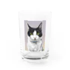 kinako-japanのハチワレ　凪ちゃん Water Glass :front