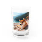 柴犬しばわんこhana873の海でまったりしている柴犬さん Water Glass :front