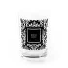 ROYAL PrincessのROYAL KINGダマスク柄BLACK Water Glass :front