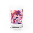 RUI_のオリジナルショップのかわいい女の子のキャラクターグッズ Water Glass :front