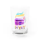 ivybloonの懐かしいラジカセ Water Glass :front
