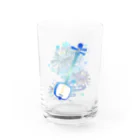 綾錦工房 りこりすの三味線 -雪月花-【月下美人】 Water Glass :front