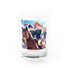 SWQAの馬で通学する仲間たち Water Glass :front